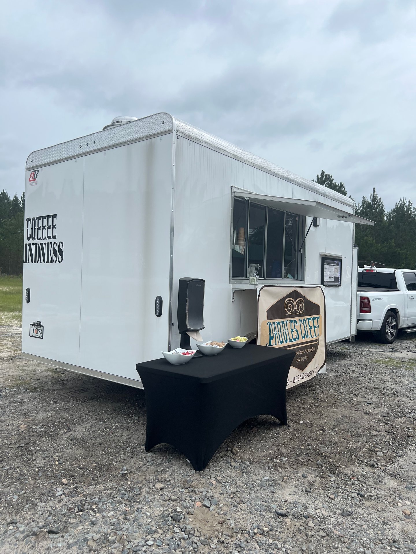 Food trailer setup