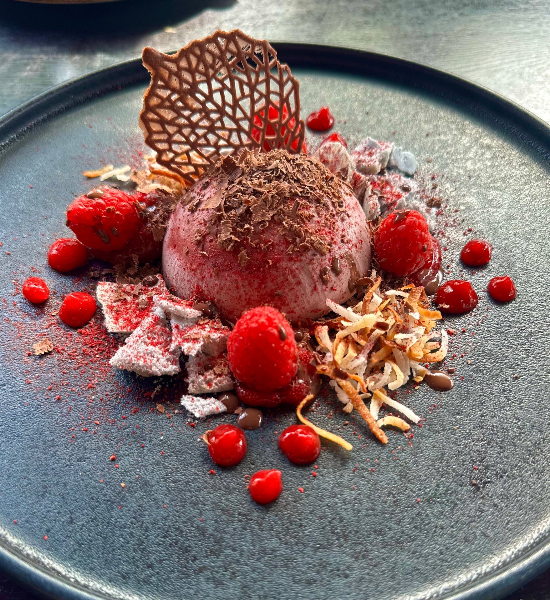Felicia - raspberry-banana vegan semifreddo - Artango Bar and
