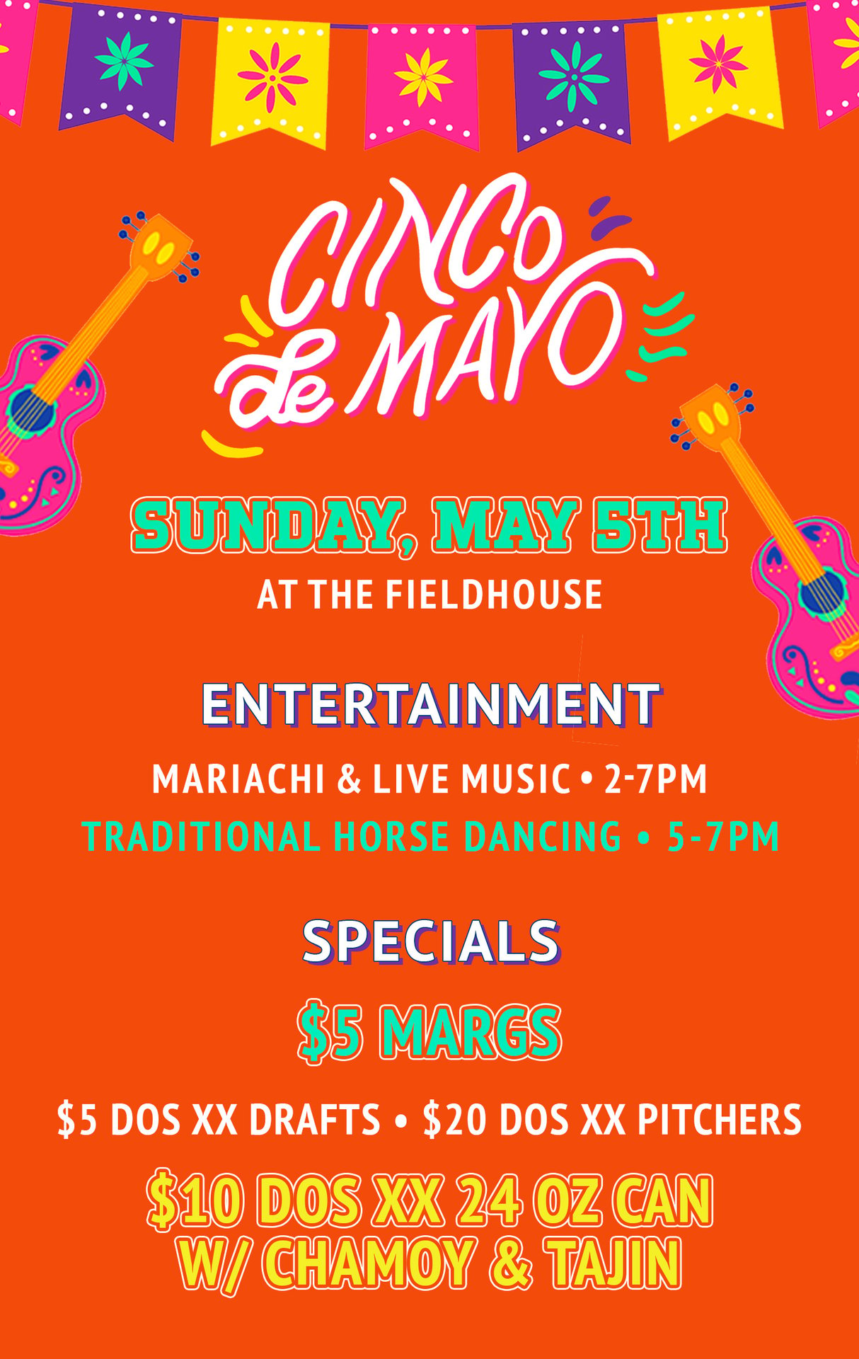 Cinco De Mayo Annual Bash - The Fieldhouse at the Crossover - Cedar ...