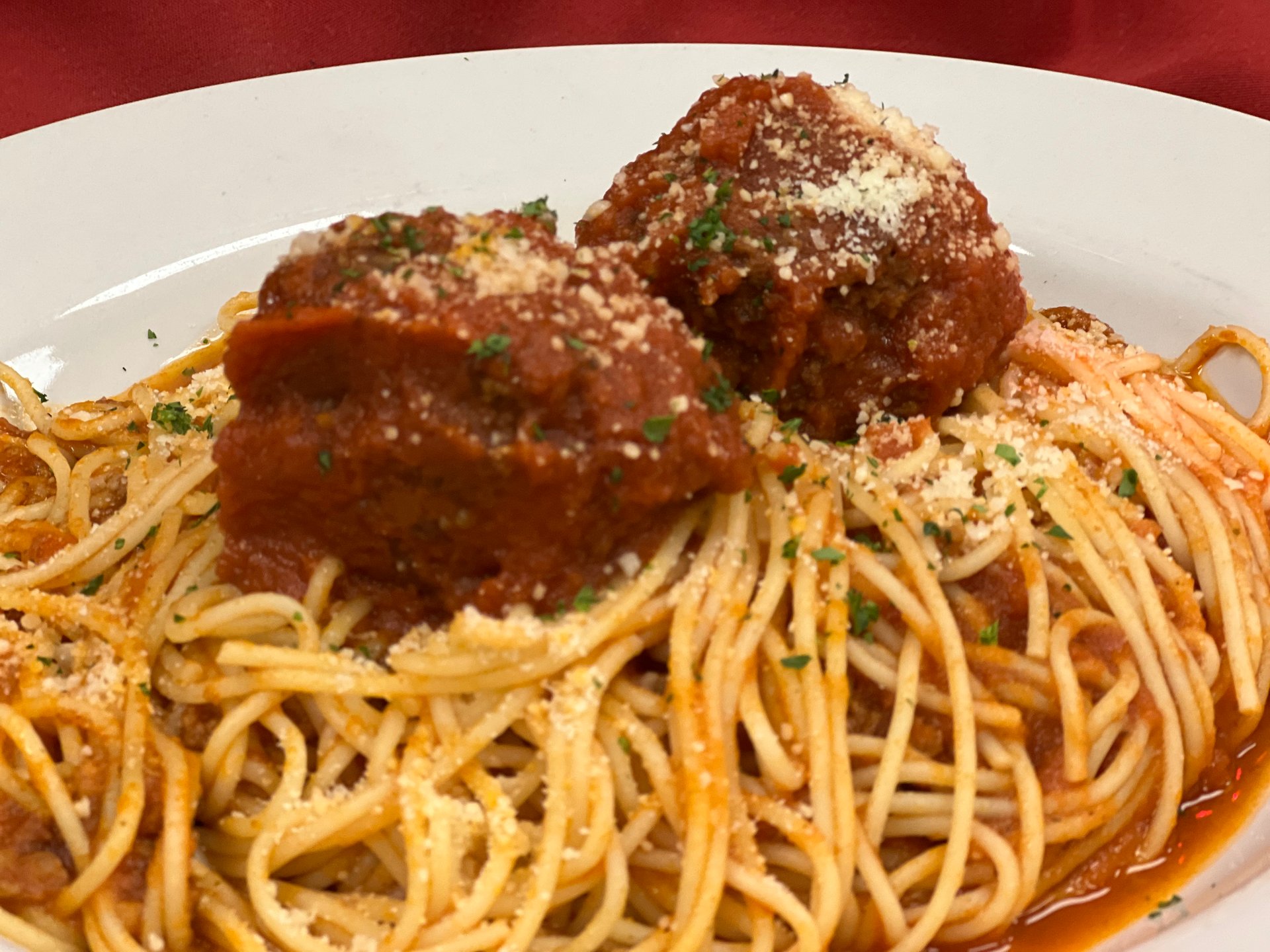 Spaghetti & Meatballs, Lunch & Dinner Menu