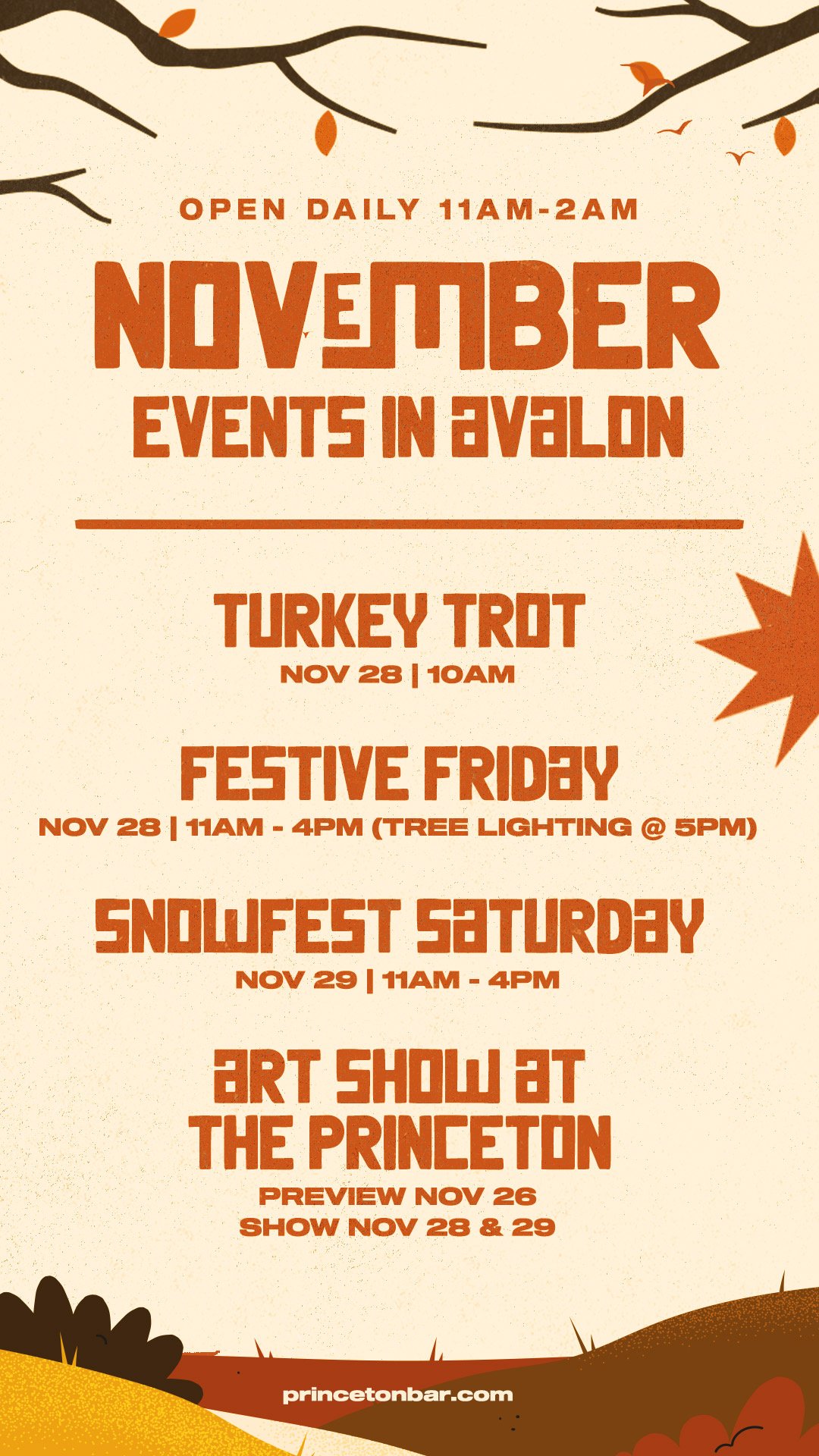 Novmber Events November Event Schedule: Art Show, Turkey Trot, Festive Friday ...