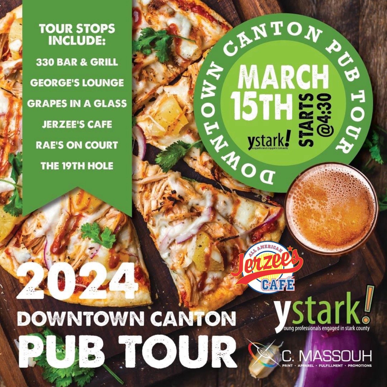 St. Patrick's Downtown Pub Tour Jerzee's Sports Grille Sports Bar in OH