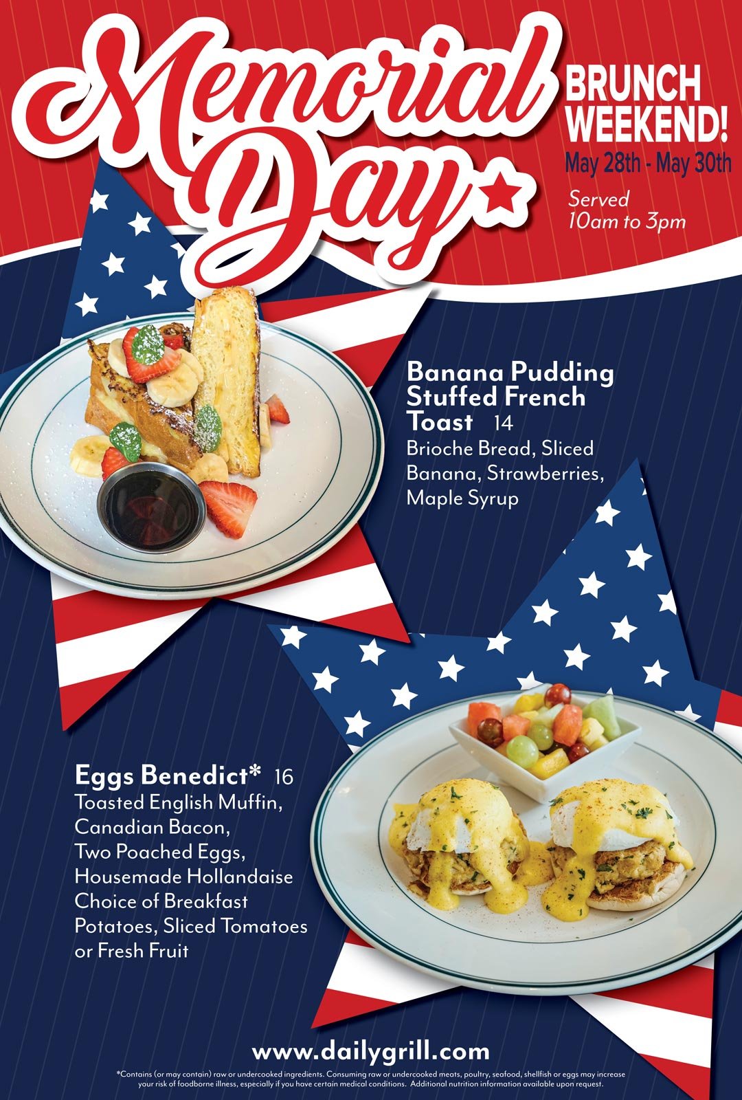 DC Memorial Day Brunch Weekend The Daily Grill Bar & Grill