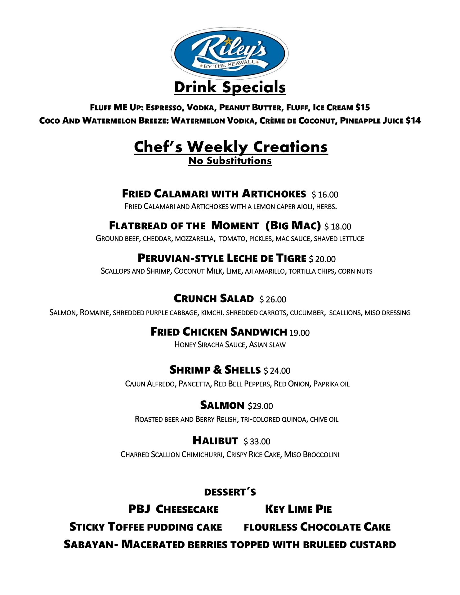 Specials Aug 12-16