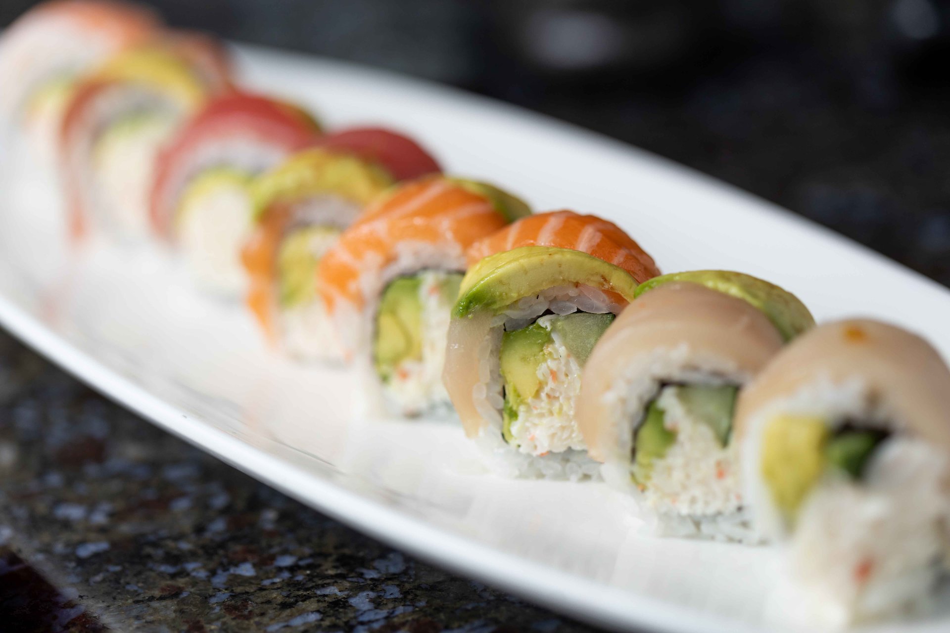 Ra sushi rainbow roll