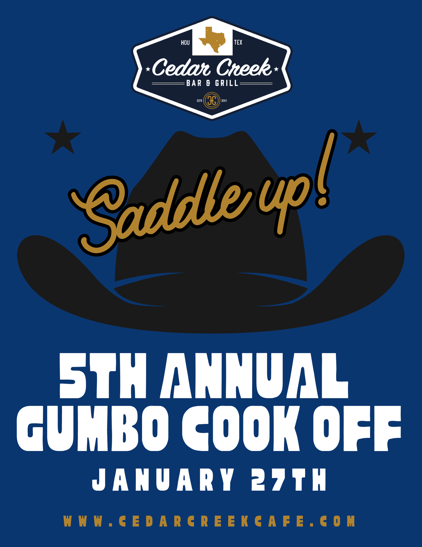 Annual Gumbo CookOff Cedar Creek Bar & Grill Bar & Grill in Houston, TX