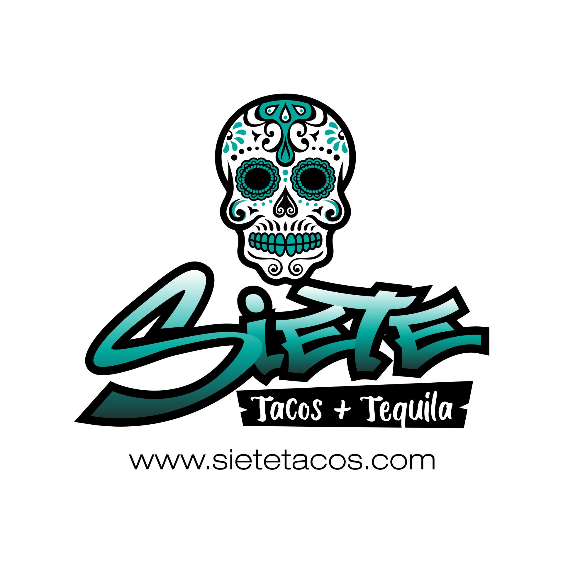 Siete Tacos & Tequila web with web logo