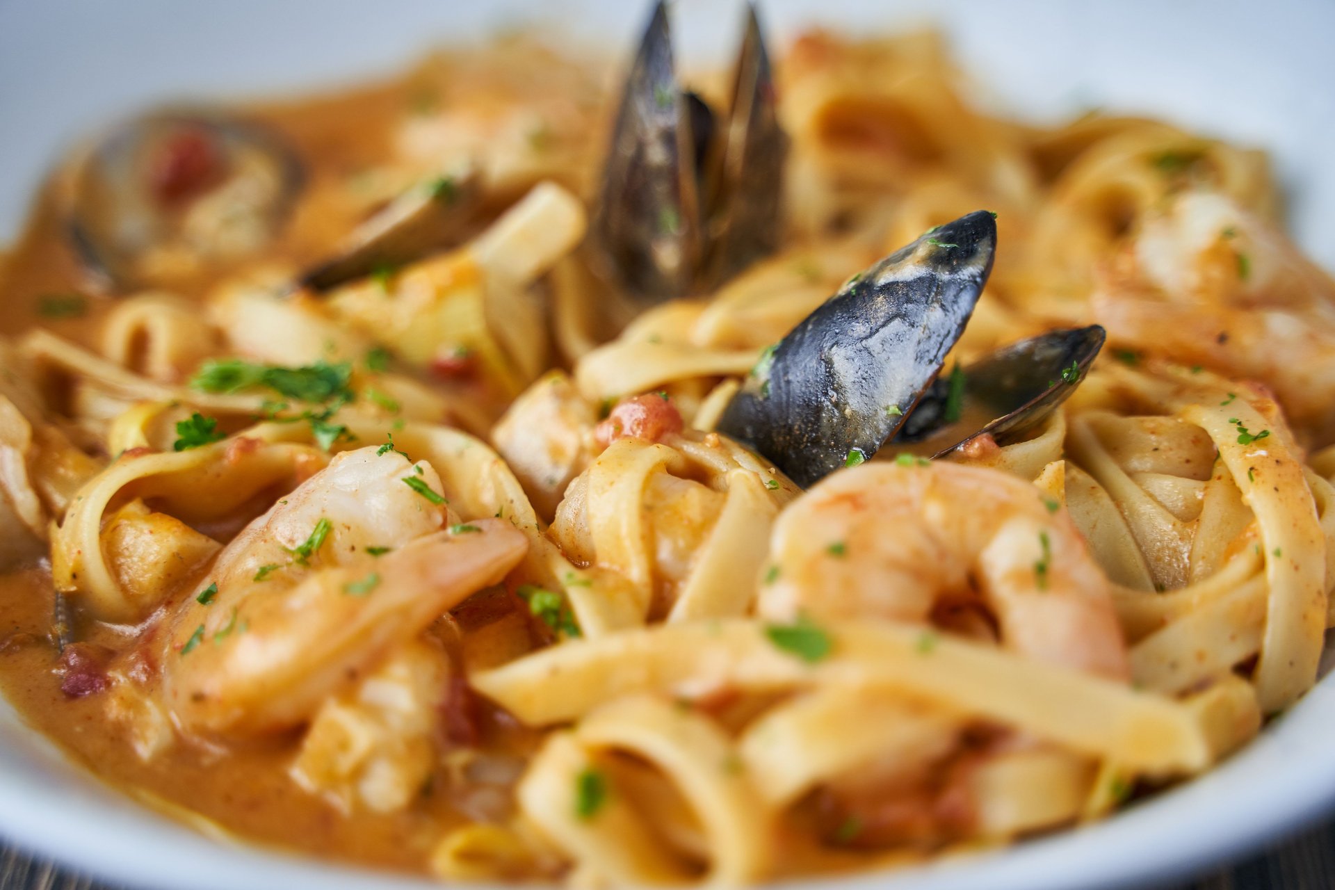 Spicy Seafood Pasta - Dinner - High Tide - Seafood Restaurant in Gilbert, AZ