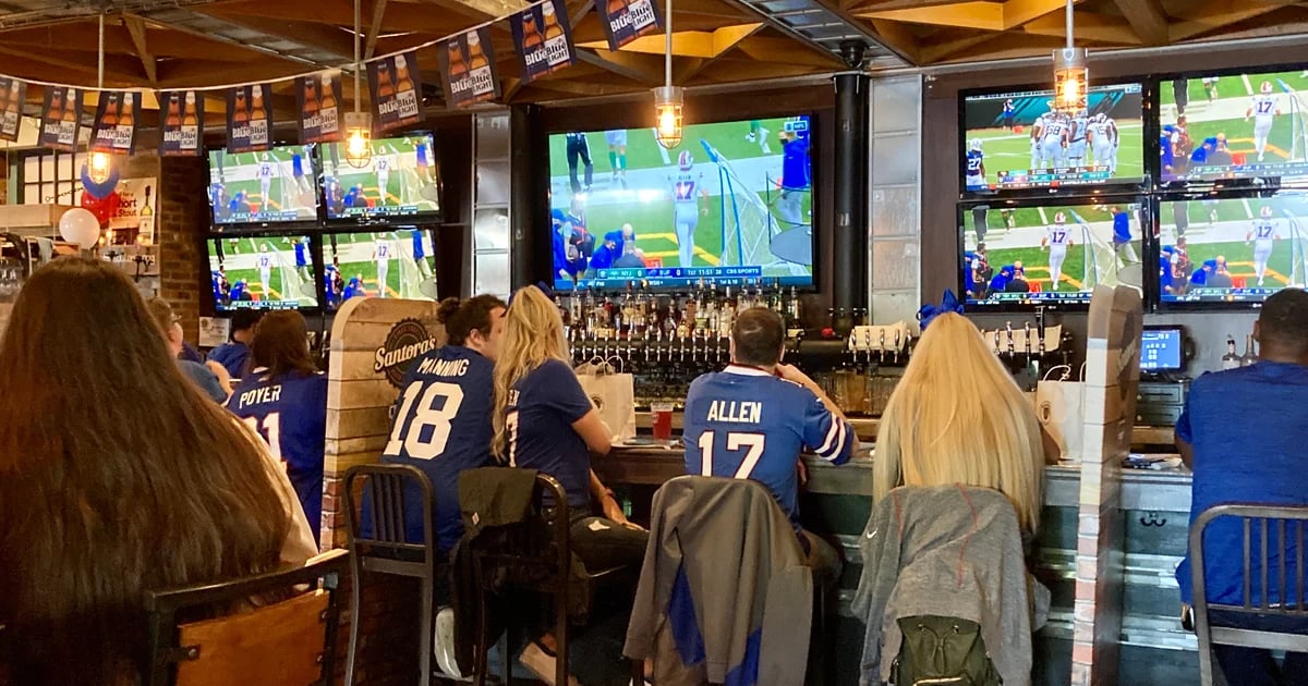 Buffalo Football Party Santora's Pizza Pub & Grill