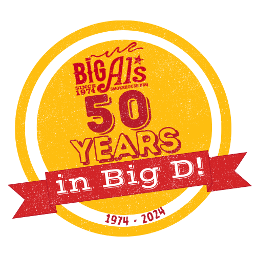 Big Al's Smokehouse 50 year logo