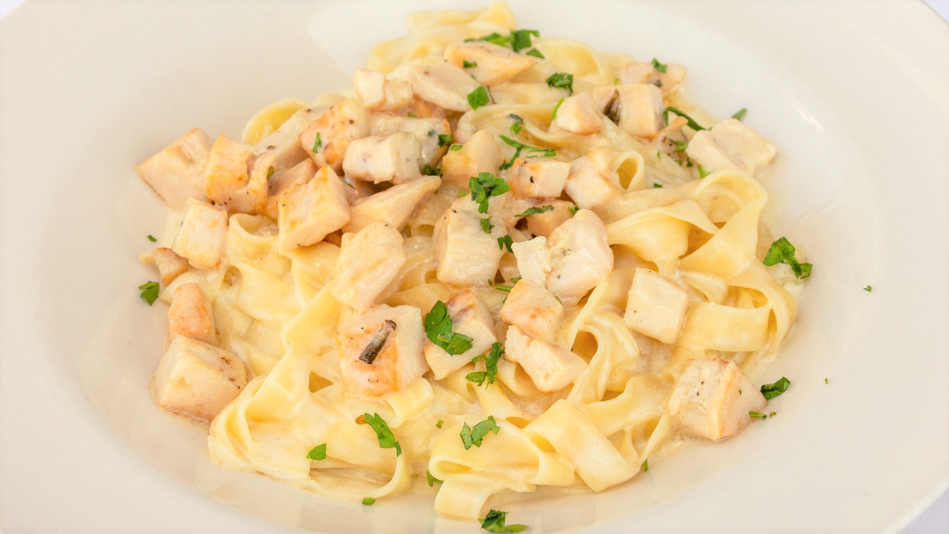 Fettuccine Alfredo - Lunch Menu - Novo Cafe