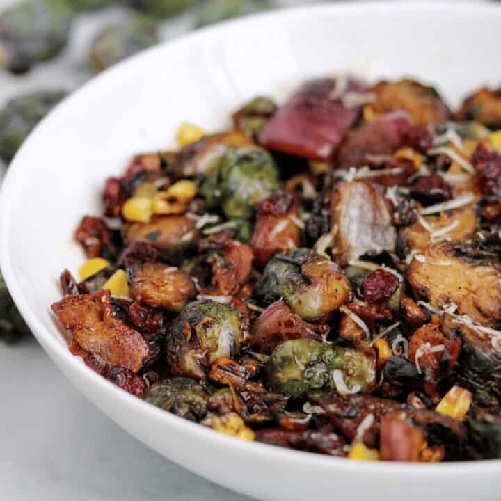 Cast Iron Balsamic Glazed Brussel Sprouts Baked Brussel Sprouts