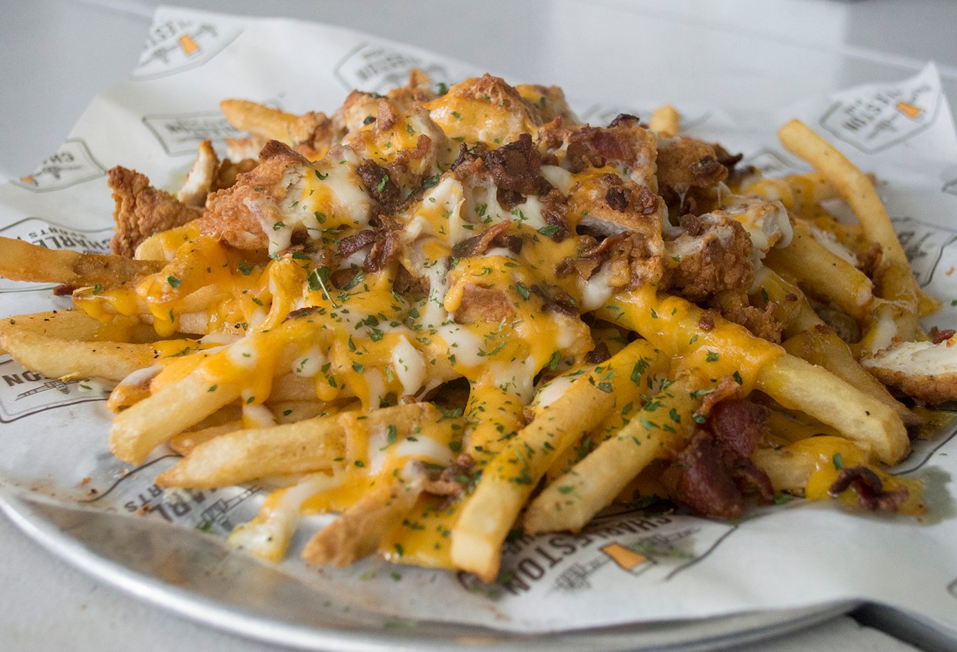 Loaded Bird Dog Fries - Menu - Charleston Sports Pub - Sports Bar in SC