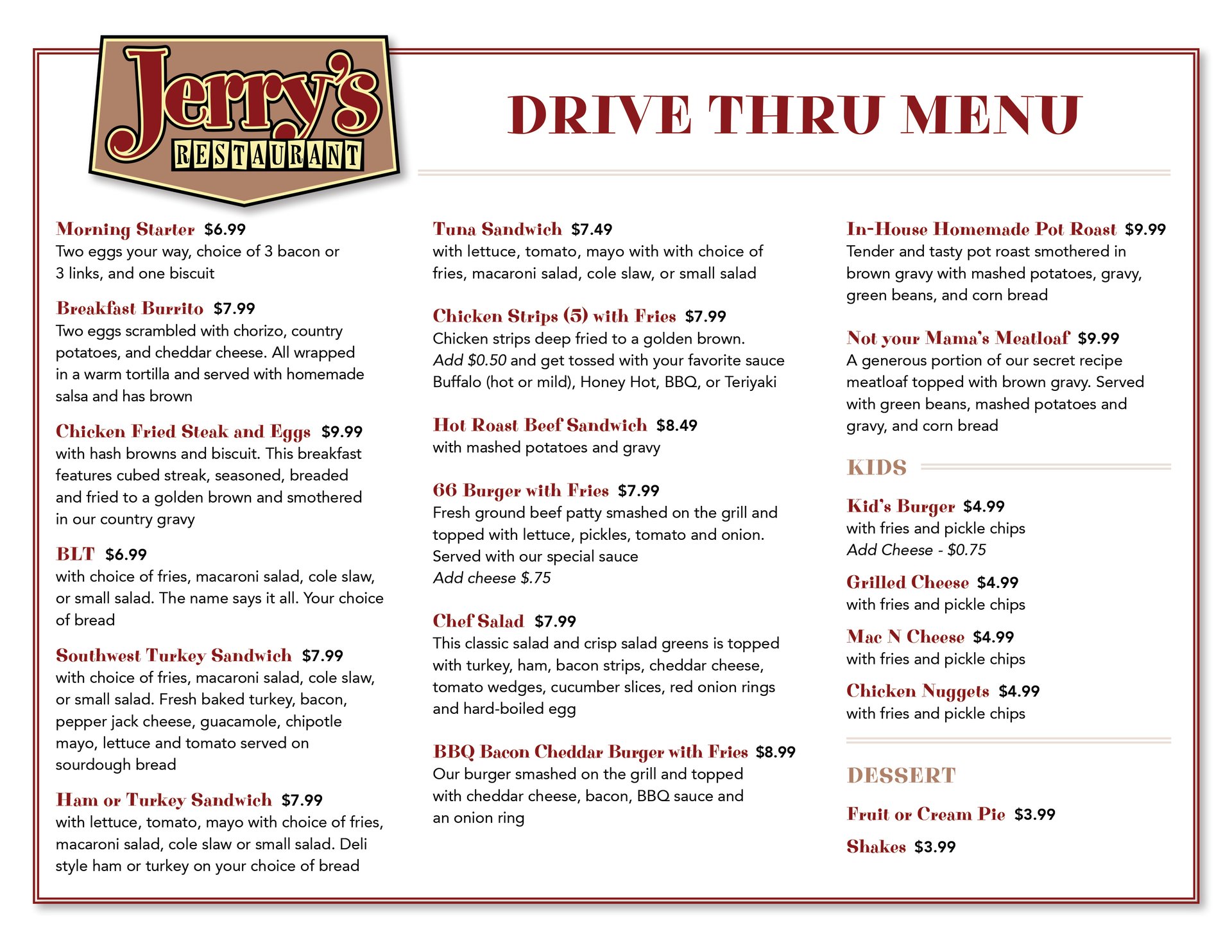 Fallon Jerry S Restaurant Diner