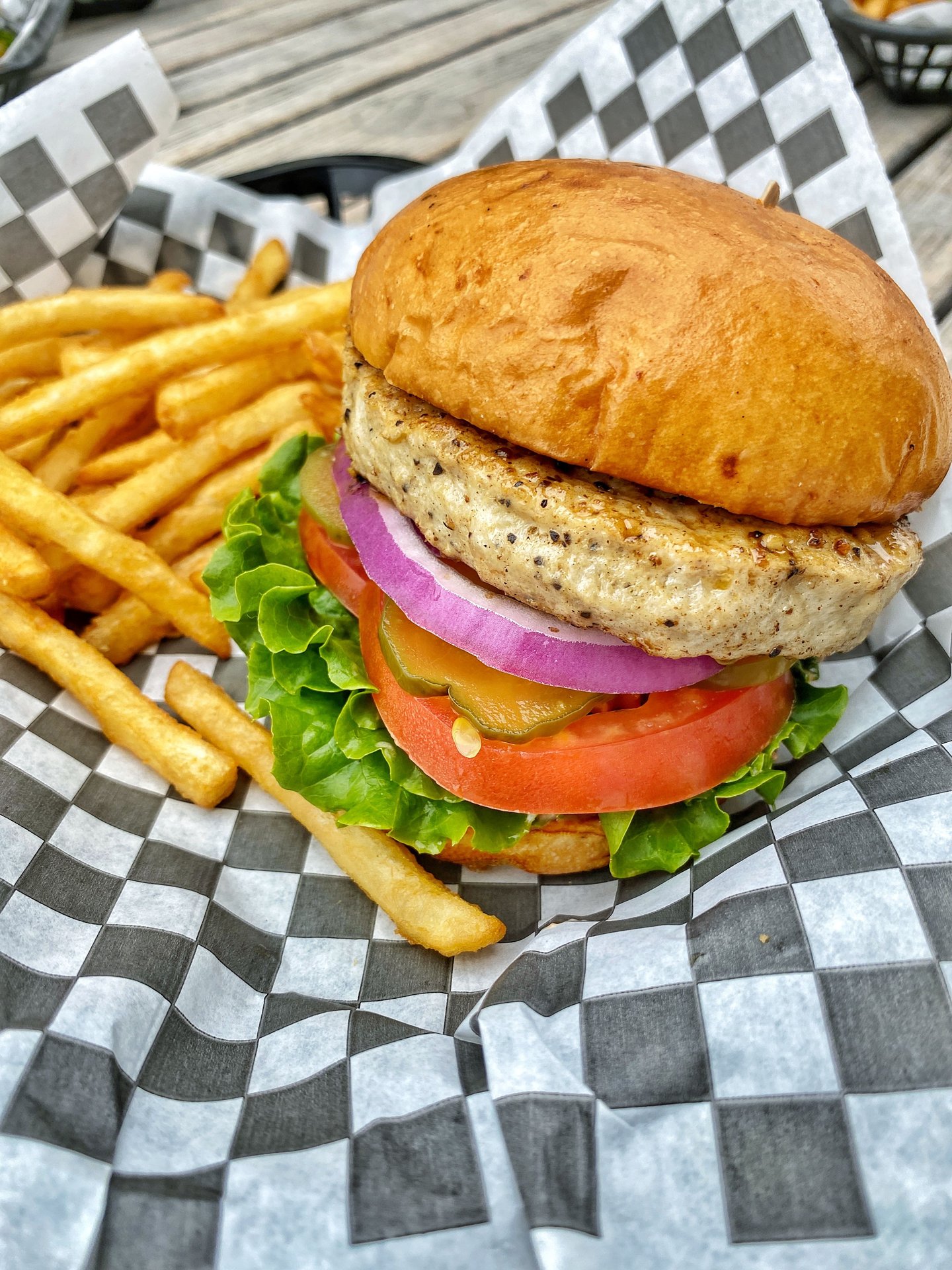 Turkey Burger Combo - Grinderz - American Restaurant in Huntington