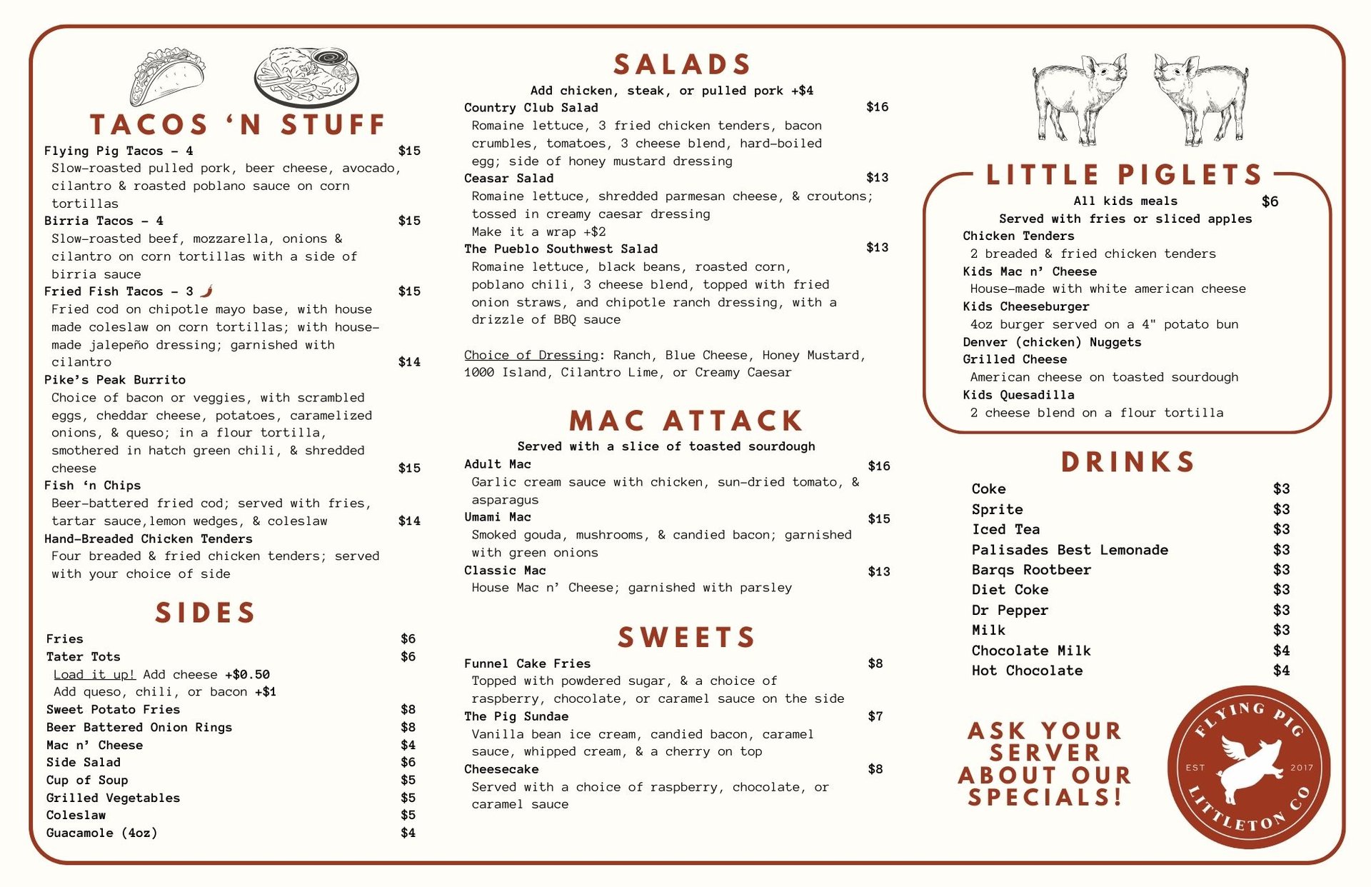 Page 2 of the new FP Menu