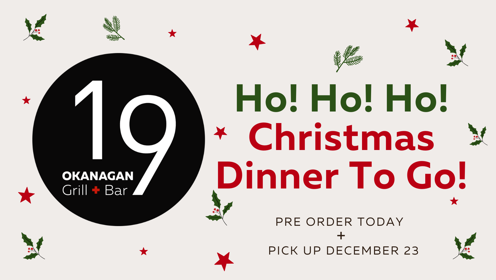 Christmas Dinner To Go PreOrder 19 Okanagan Grill + Bar Steak