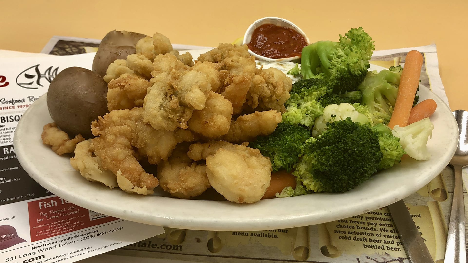 Lunch Fried Seafood Combination, Marie's Seafood