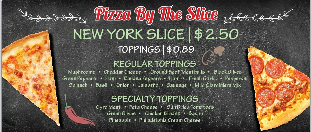 Pizza by the Slice Bravo's Philly's Pizza Greek Restaurant