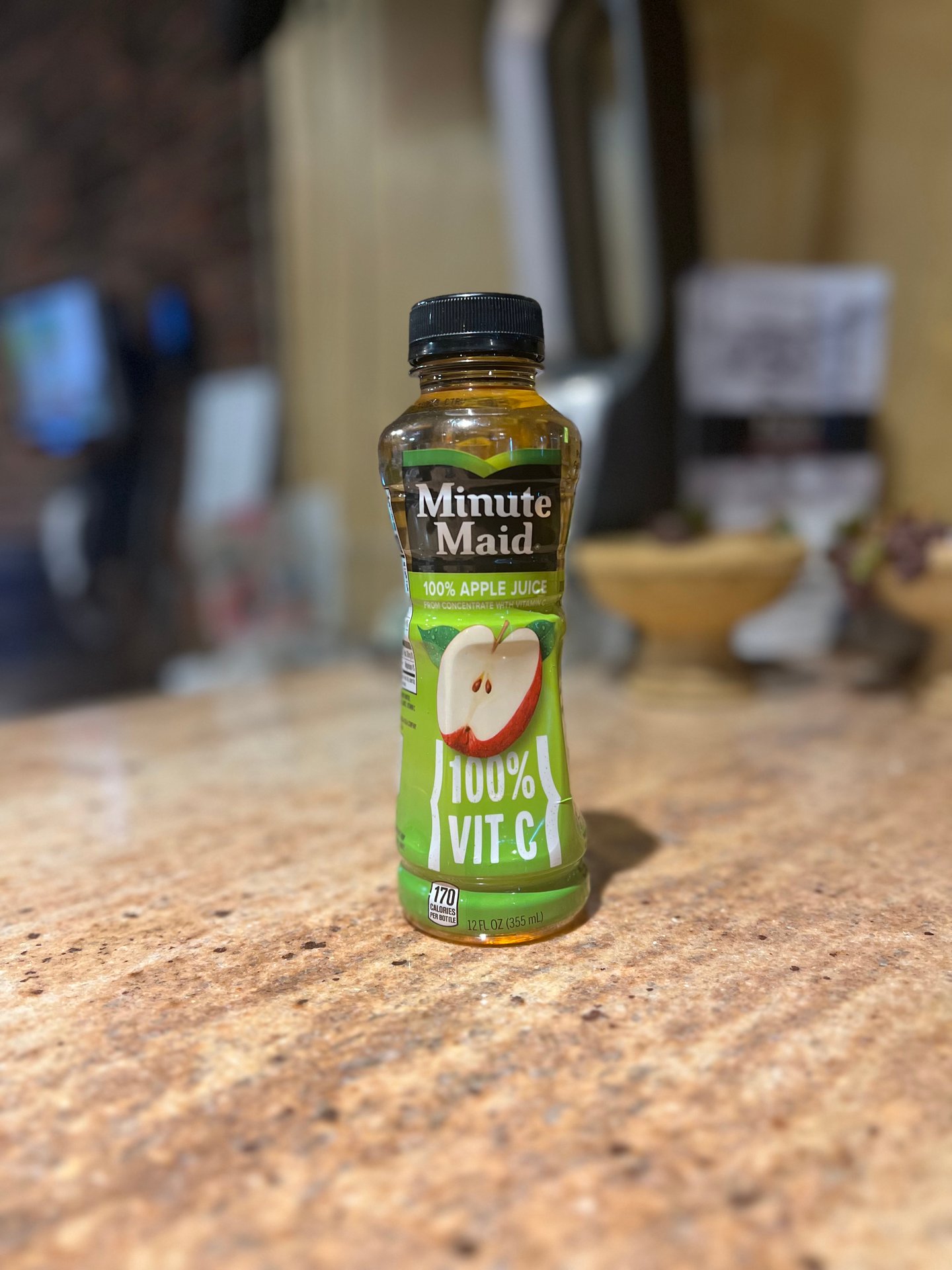 Minute Maid Apple Juice Bottle, 12 fl oz, Apple
