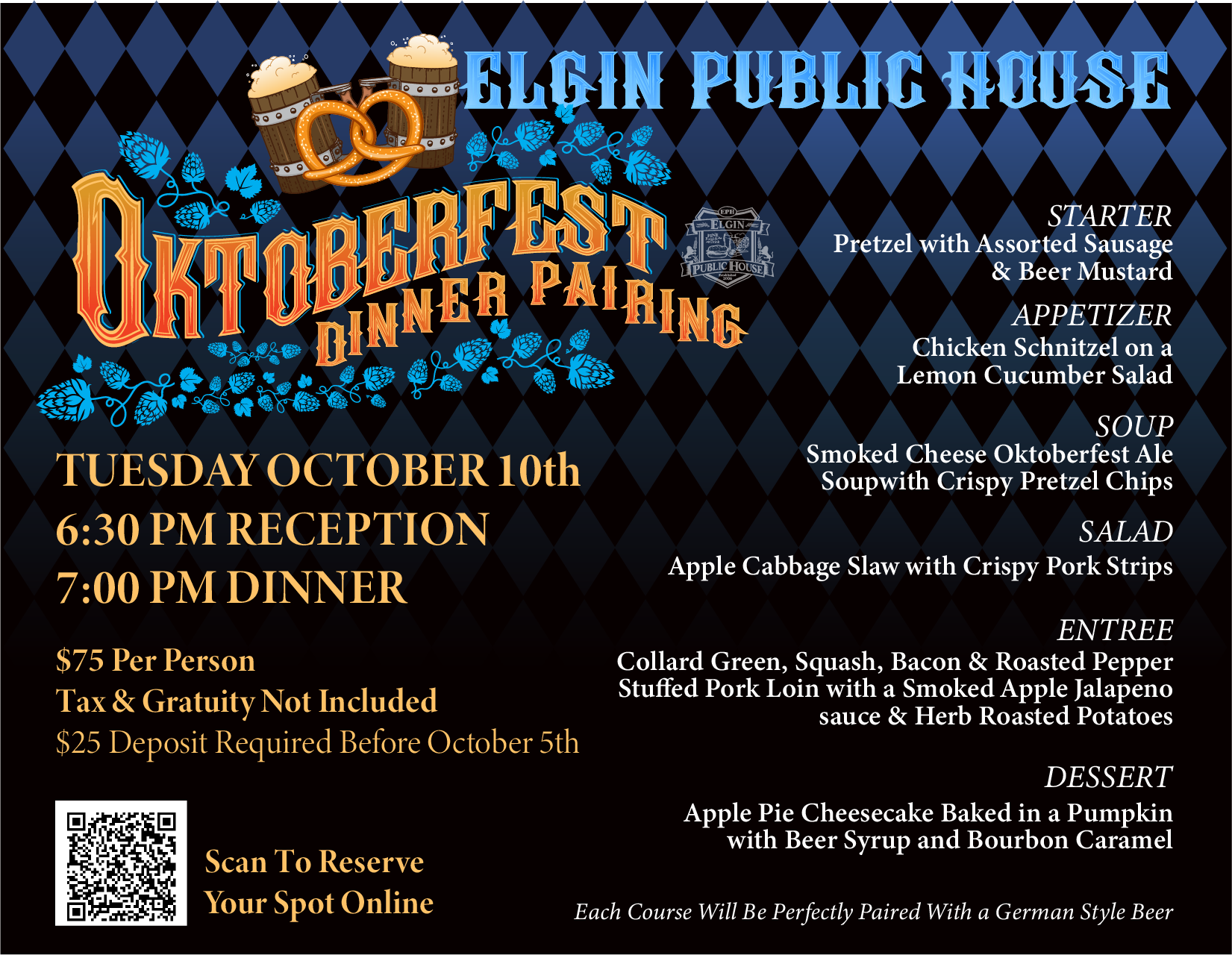 Elgin Public House Oktoberfest Dinner Pairing Elgin Public House