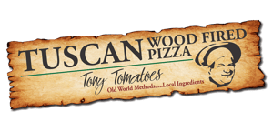 Tuscan Wood Fired Pizza , Tony Tomatoes home logo