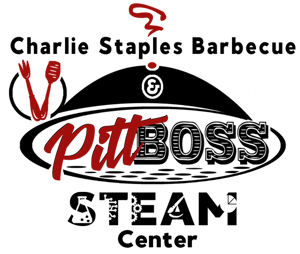 Charlie Staples Pitt Boss BBQ restaurant logo