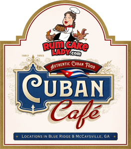 Rum Cake Lady Cuban Cafe home logo