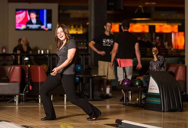 Woman bowling