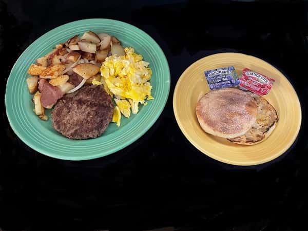 Beef or Garden Patty Breakfast