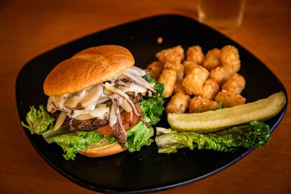 Grilled Mushroom & Onion Burger