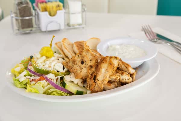 chicken soulvaki platter