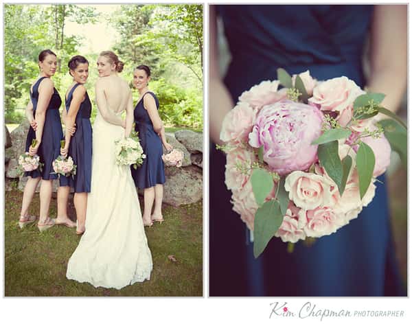 wedding bridesmaids and flowers