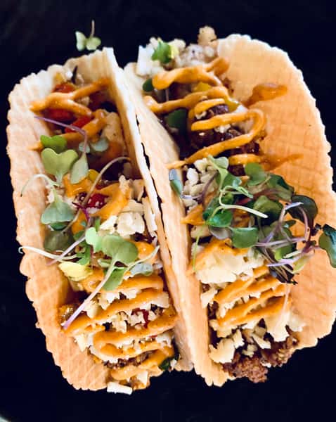 SPANIFLORA CHICKEN WAFFLE TACOS