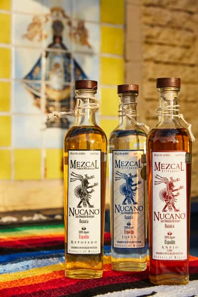 bottles of mezcal