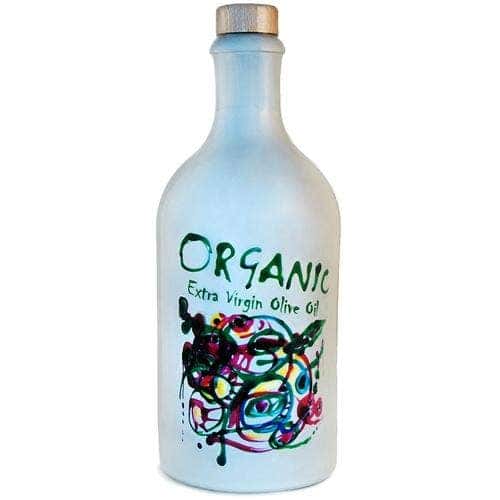Organic EVOO in ceramic bottle