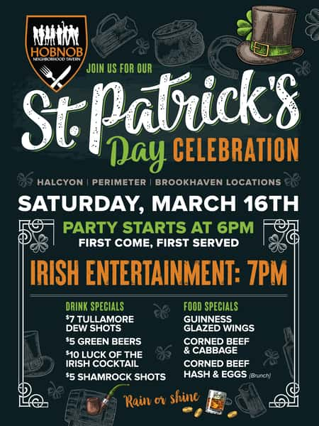 St. Patrick s Day Celebration HOBNOB Neighborhood Tavern