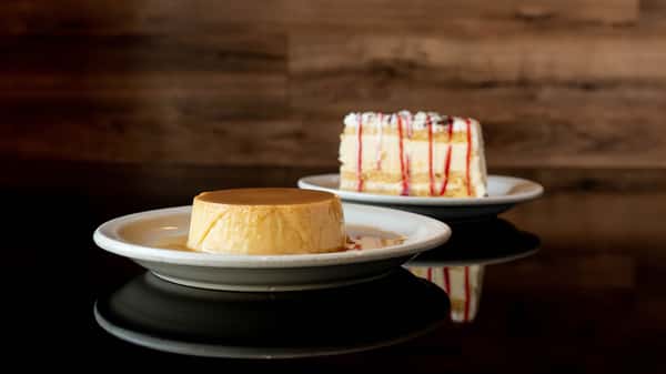 tres leche and flan