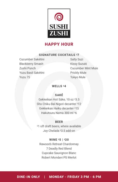 Happy Hour Sushi Zushi