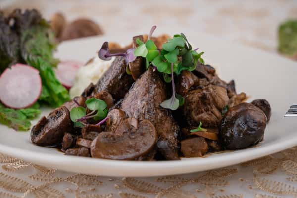 Hanger Steak w Shitake
