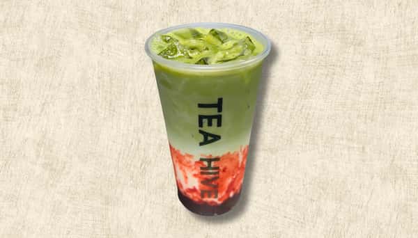 Strawberry Matcha Latte - Tea Hive - Cafe & Bubble Tea in West