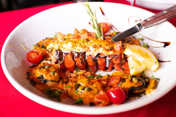 Lobster Ravioli and Lobster Tail