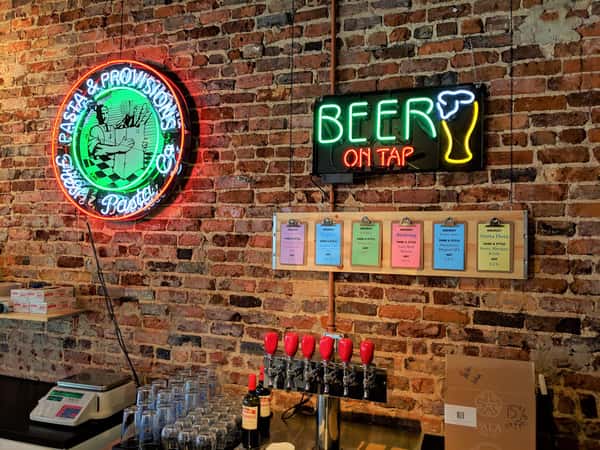 Beer on tap at Mint St.