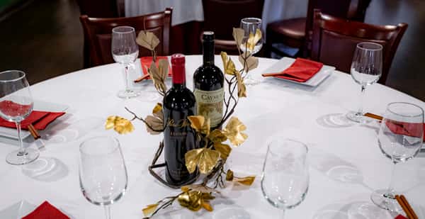 table and wine