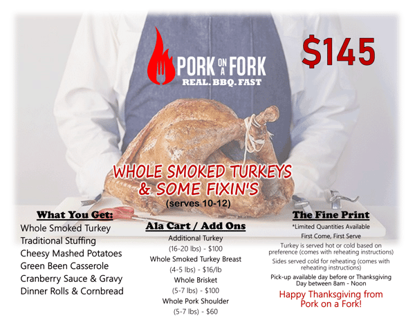 Whole Smoked Turkey Meal