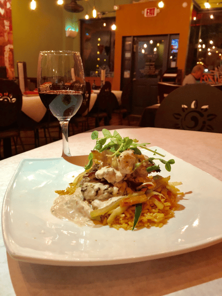 dinner and wine