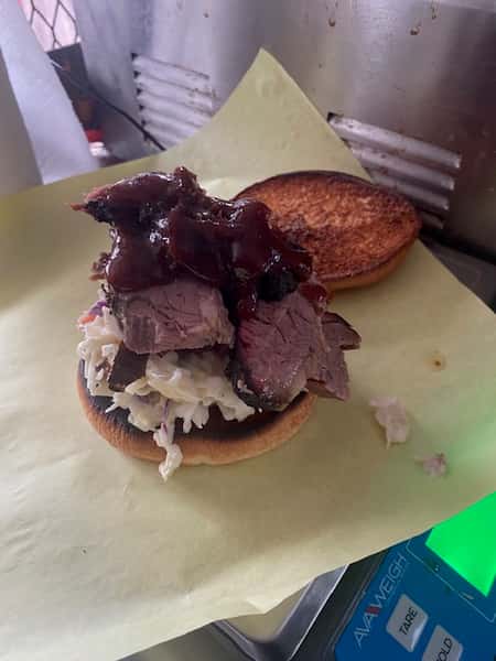 Sliced Brisket Sandwich