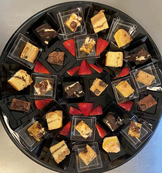 dessert platter with strawberries