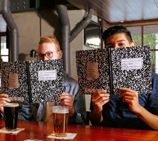 men with menus