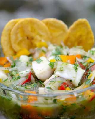 Shrimp Ceviche de Tostones